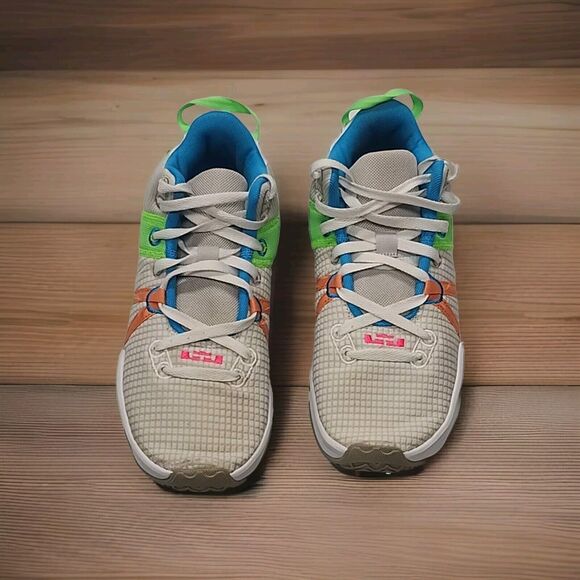 Nike LeBron Witness 7 Sneakers Grey Fog Hyper Pink DM1123-003 Trainers Size 10 - Picture 1 of 15